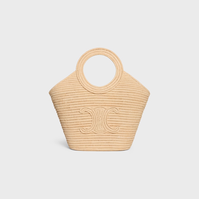 braided panier in raffia