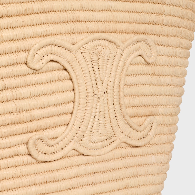 braided panier in raffia