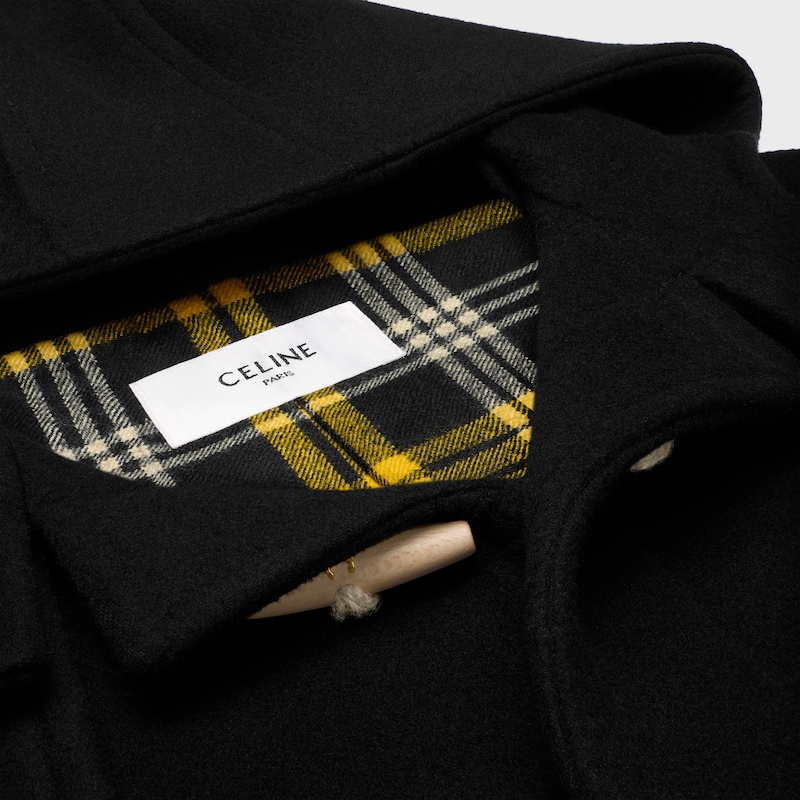 egg-shaped duffle-coat in double face cashmere