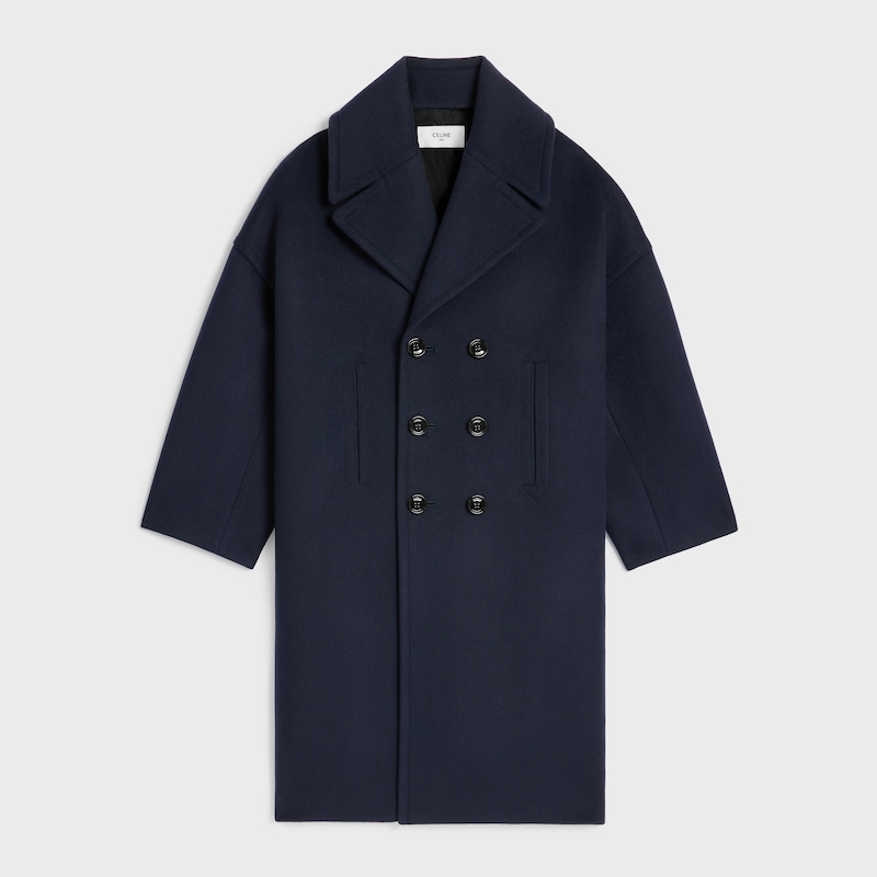 long peacoat in wool felt