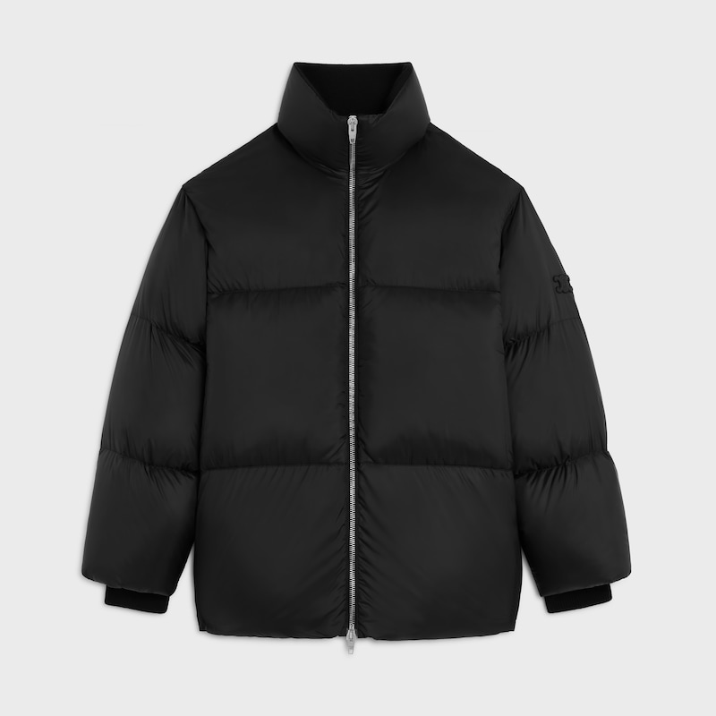 long puffer jacket in light nylon