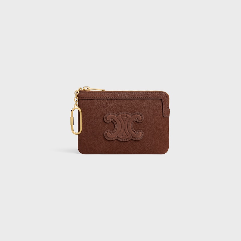 coin purse cuir triomphe in grained calfskin