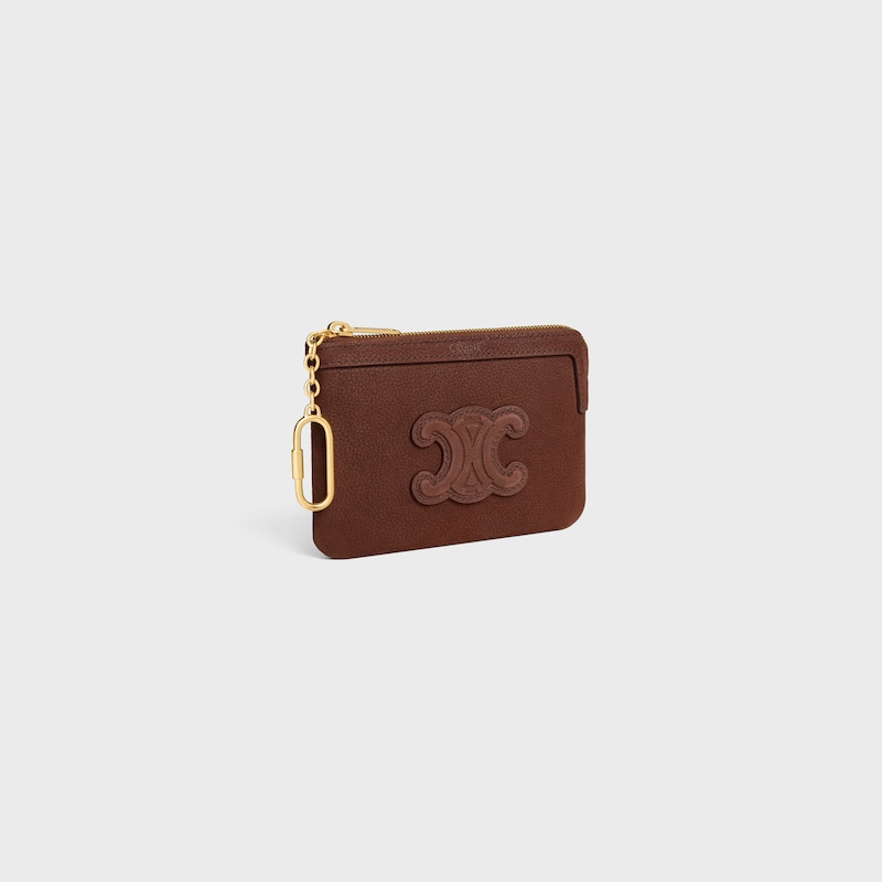 coin purse cuir triomphe in grained calfskin