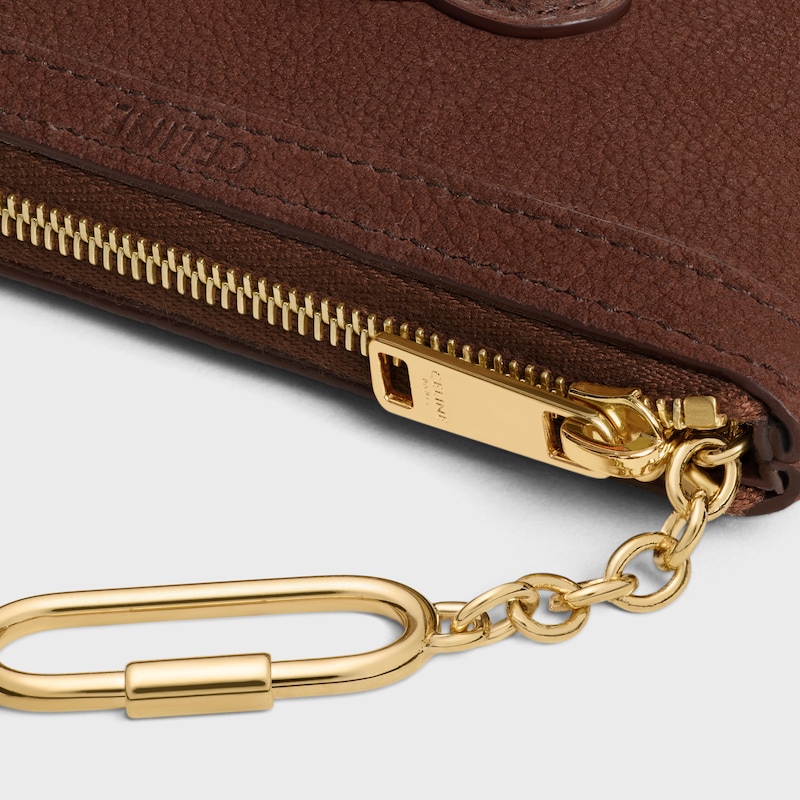coin purse cuir triomphe in grained calfskin
