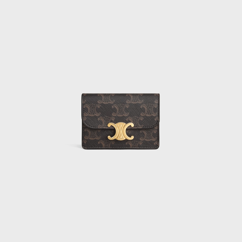 card holder with flap triomphe in triomphe canvas