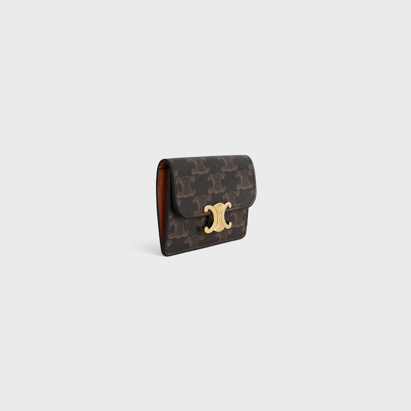card holder with flap triomphe in triomphe canvas