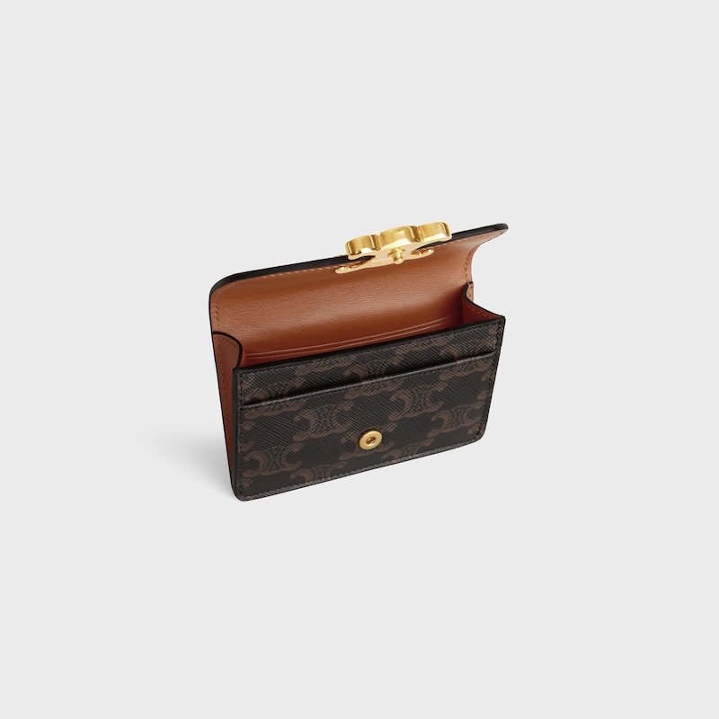 card holder with flap triomphe in triomphe canvas