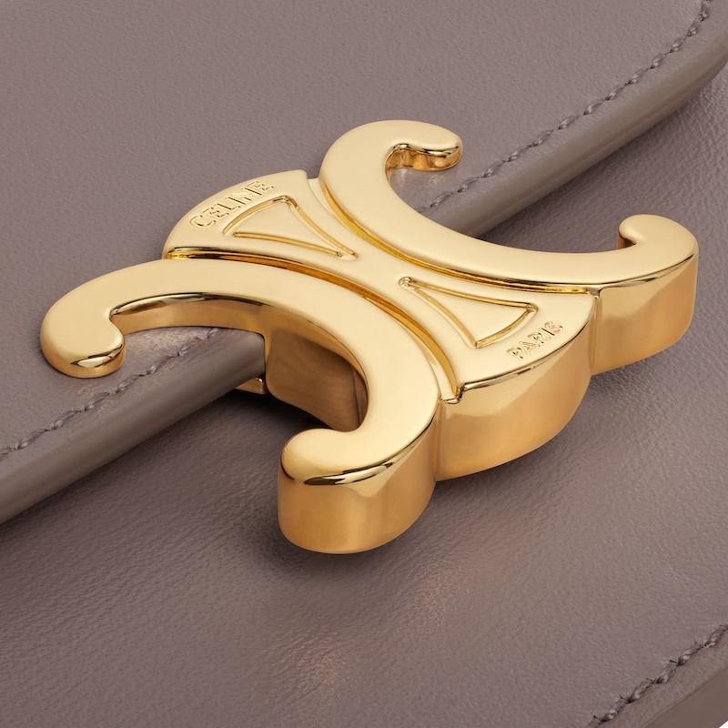 card holder with flap triomphe in shiny calfskin