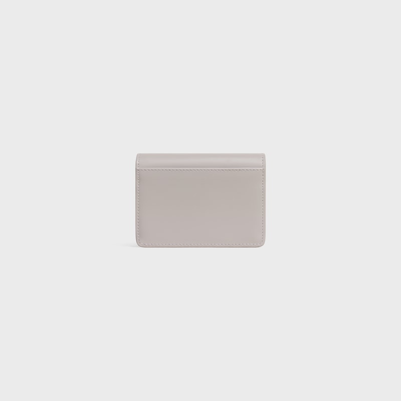 card holder with flap triomphe in shiny calfskin