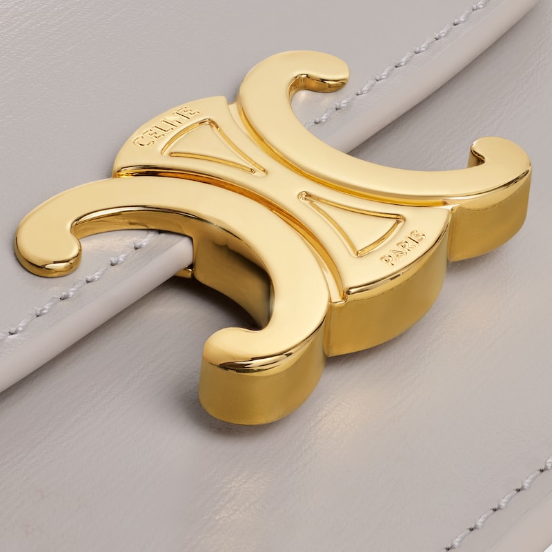 card holder with flap triomphe in shiny calfskin