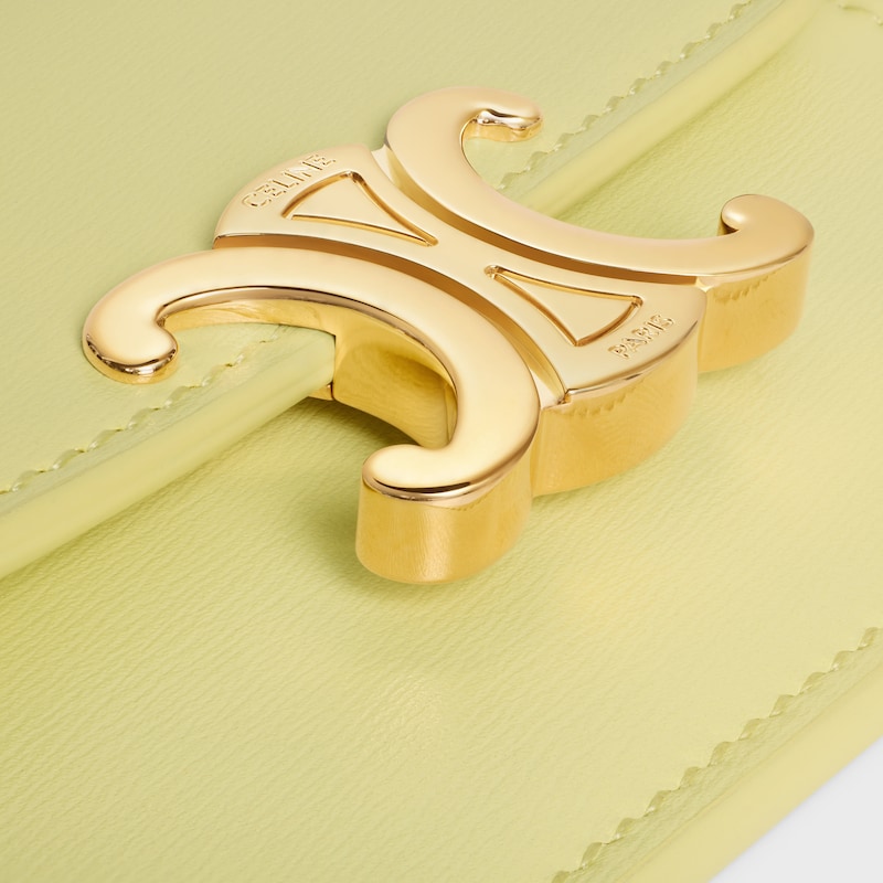 card holder with flap triomphe in shiny calfskin