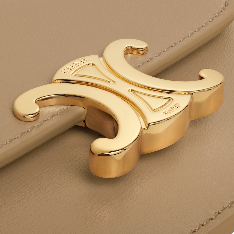 card holder with flap triomphe in shiny calfskin