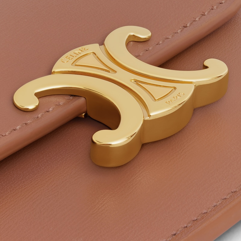card holder with flap triomphe in shiny calfskin