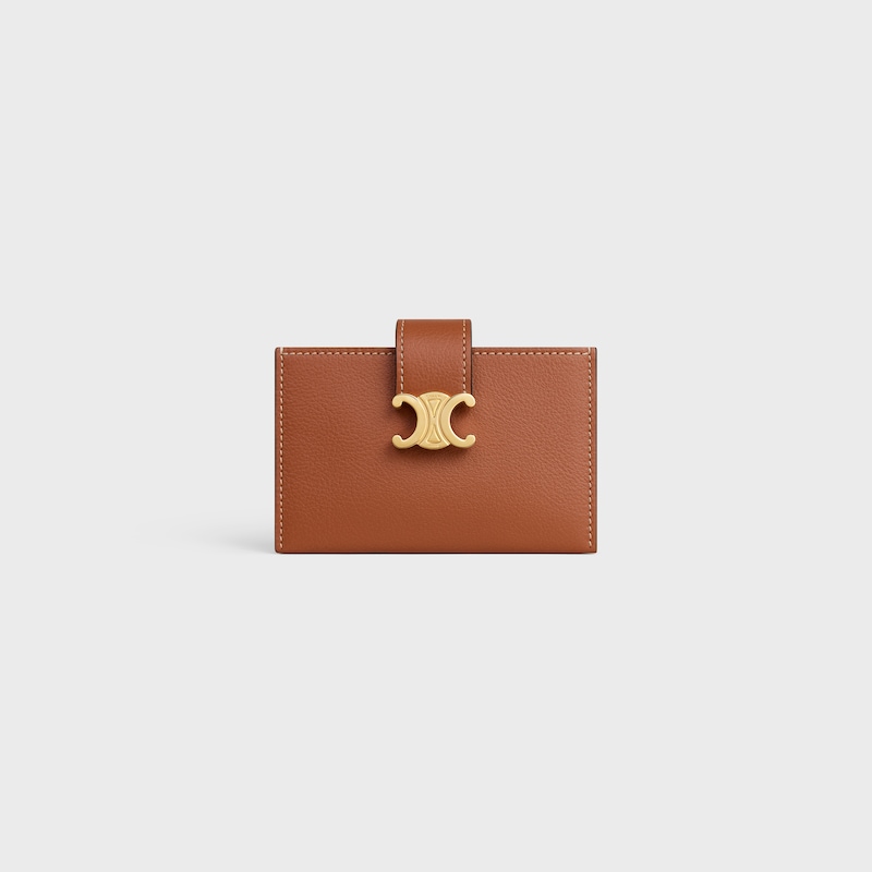 accordeon card holder nino in supple grained calfskin