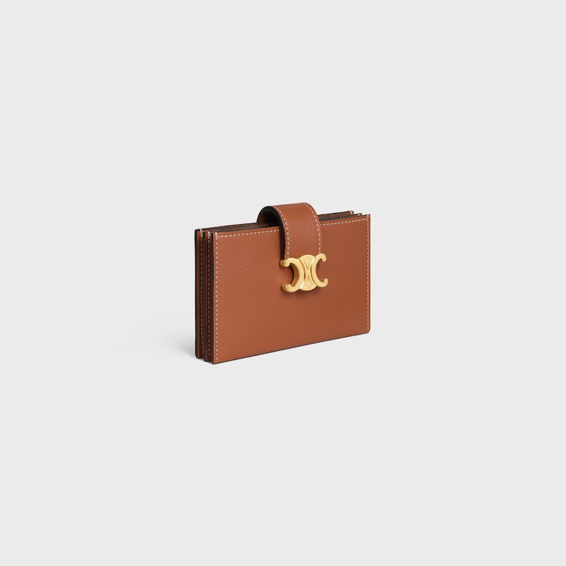 accordeon card holder nino in supple grained calfskin