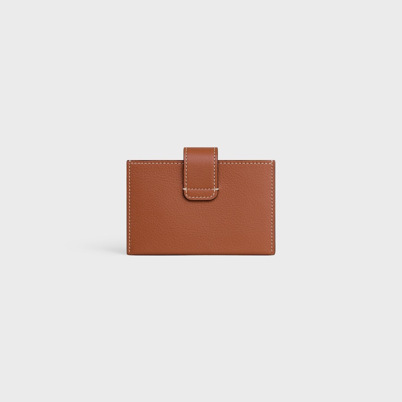 accordeon card holder nino in supple grained calfskin