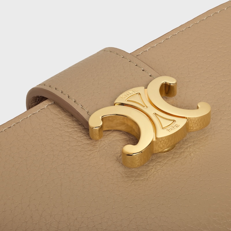 accordeon card holder in supple grained calfskin