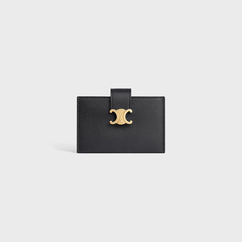 accordeon card holder nino in supple grained calfskin