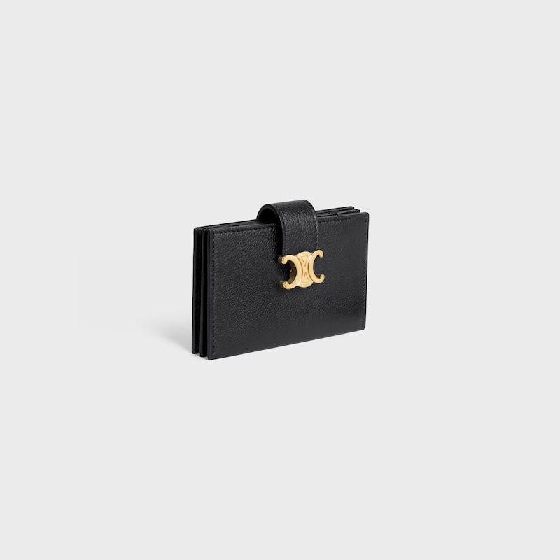 accordeon card holder nino in supple grained calfskin