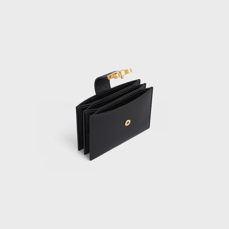 accordeon card holder nino in supple grained calfskin