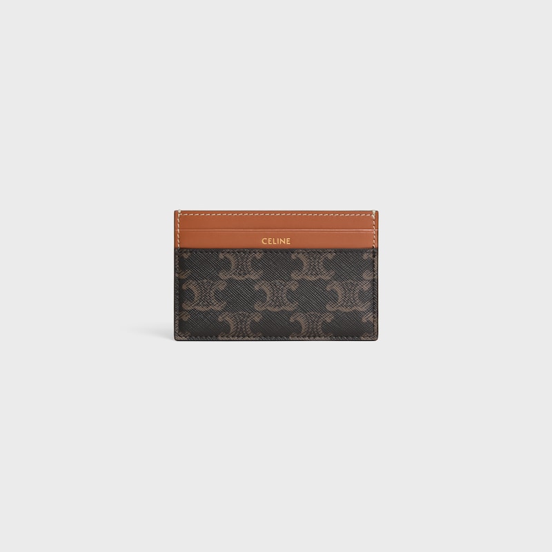 medium card holder in triomphe canvas and calfskin