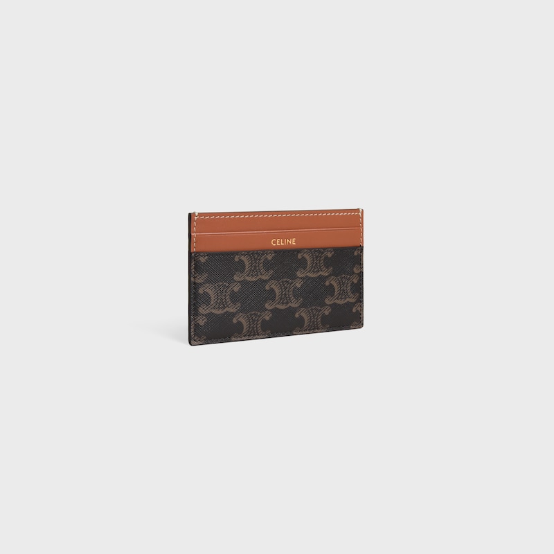 medium card holder in triomphe canvas and calfskin