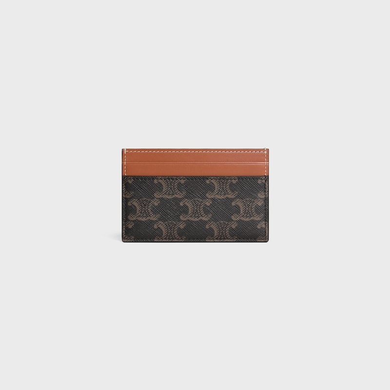 medium card holder in triomphe canvas and calfskin