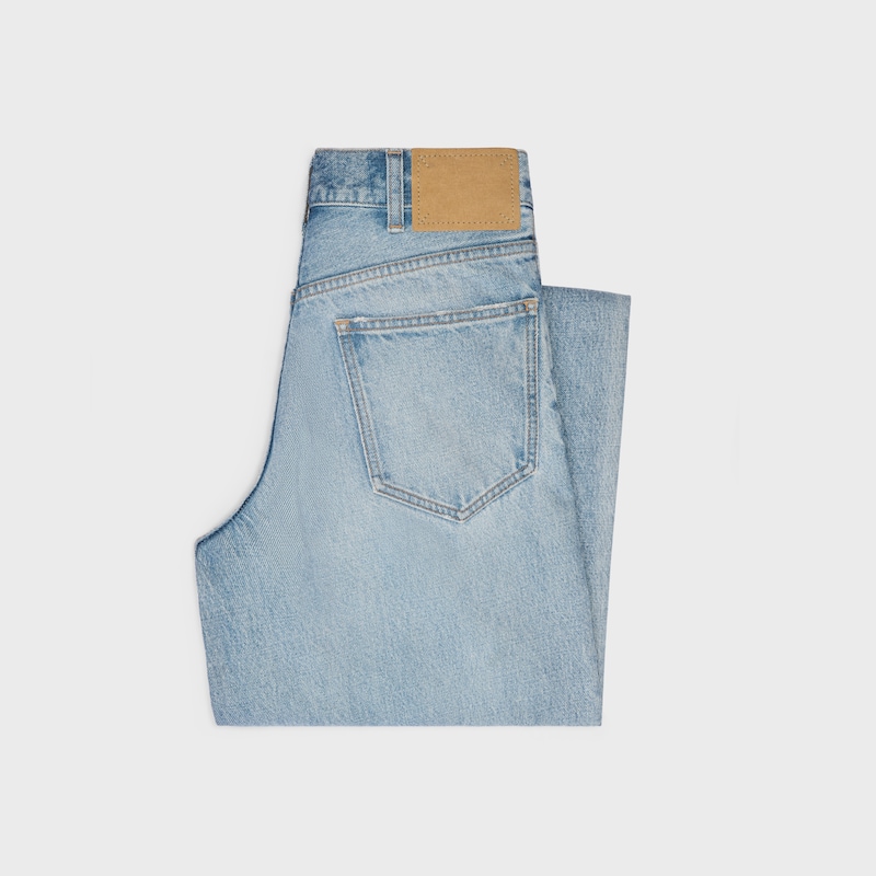 flared surf jeans in steel blue wash denim