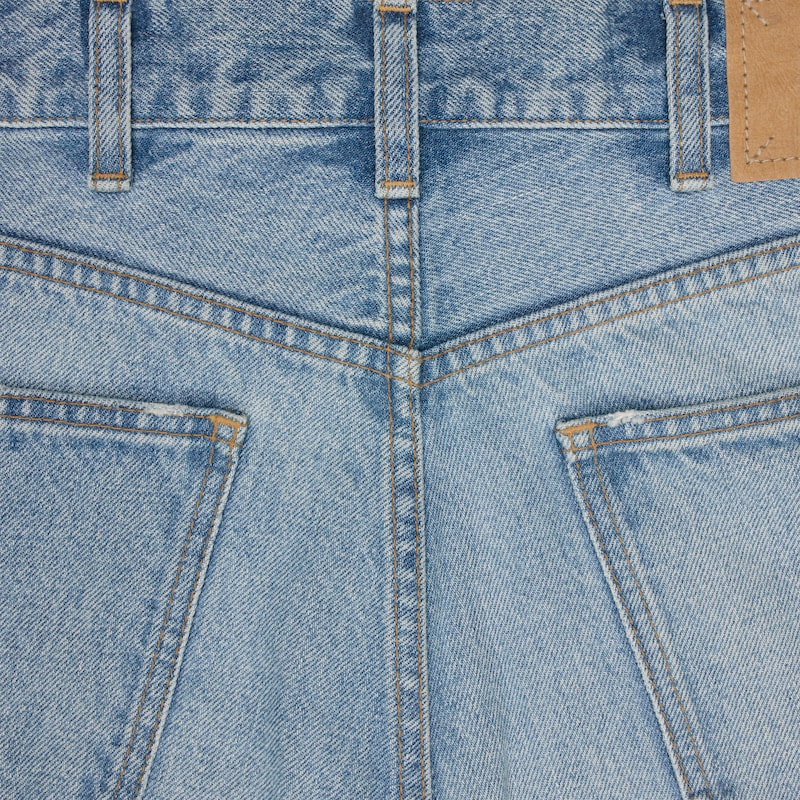 flared surf jeans in steel blue wash denim