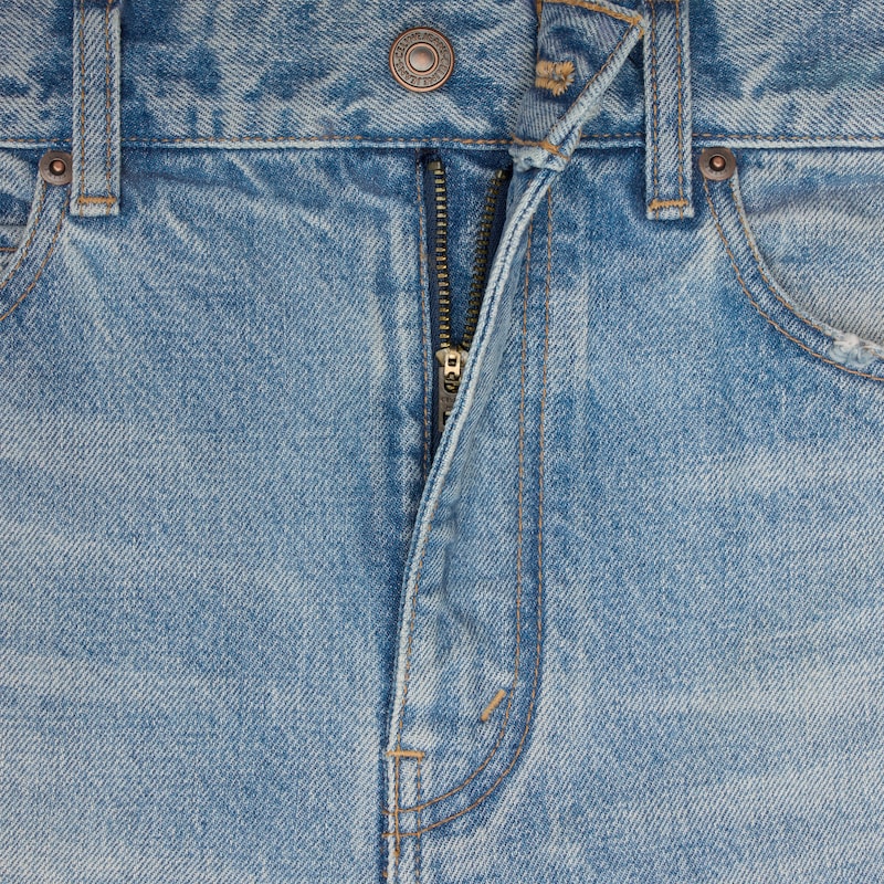 flared surf jeans in steel blue wash denim