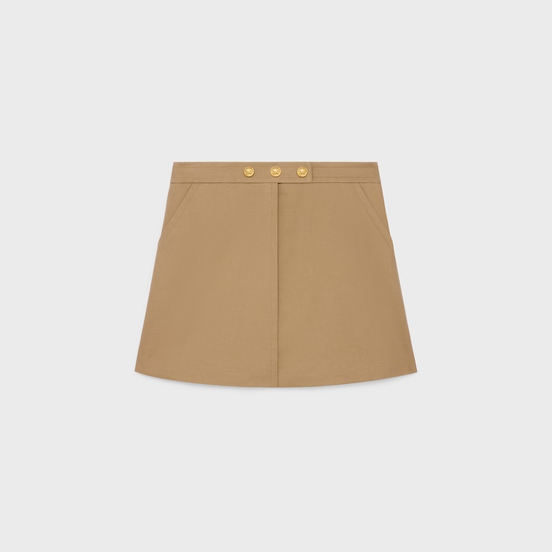 short skirt in cotton gabardine