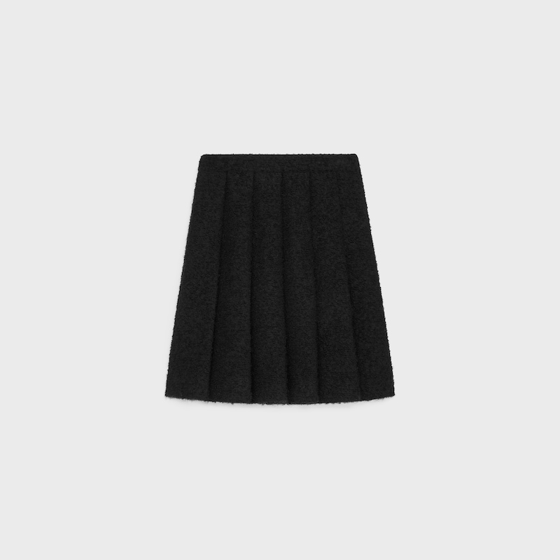 pleated skirt in bouclette natteacute