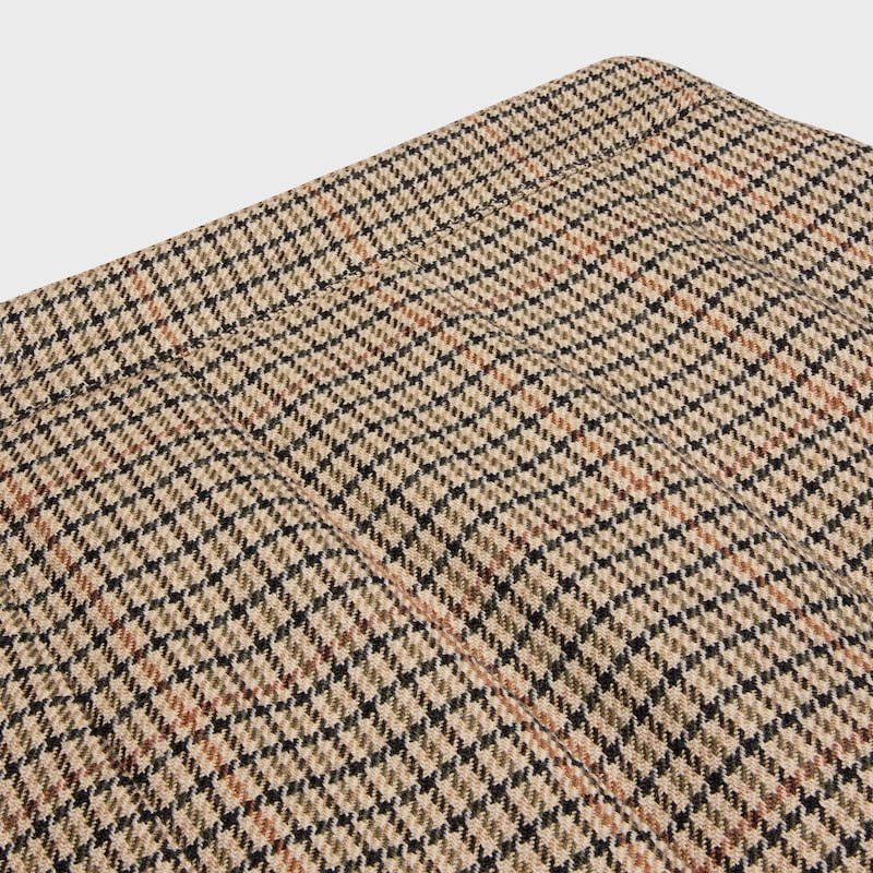 pleated skirt in houndstooth wool