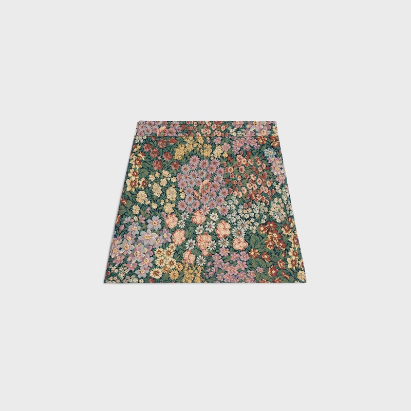 mini skirt in cotton jacquard