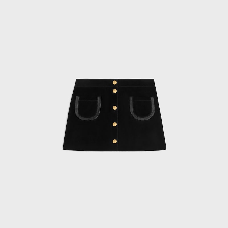 mini skirt in suede
