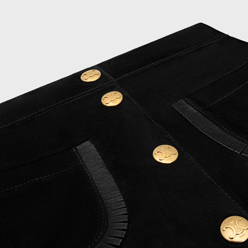 mini skirt in suede