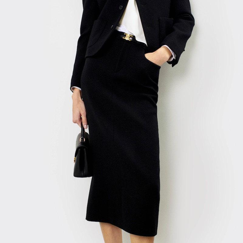 pencil skirt in cashmere mohair natteacute