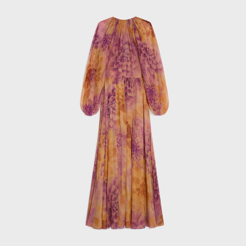 caftan dress in silk muslin