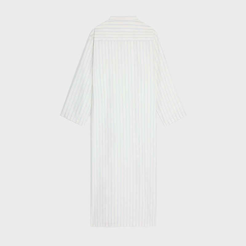 long tunic dress in striped silk