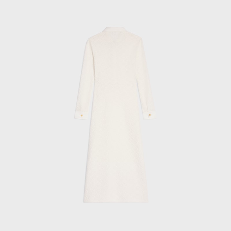 midi polo dress in crochet cotton