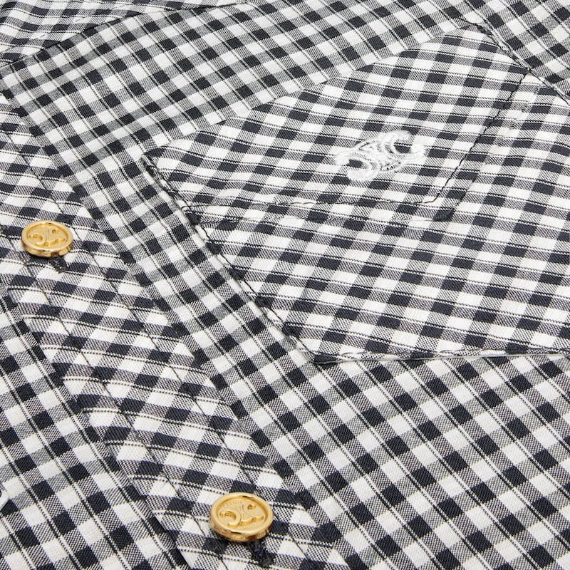 mini shirt dress in vichy silk