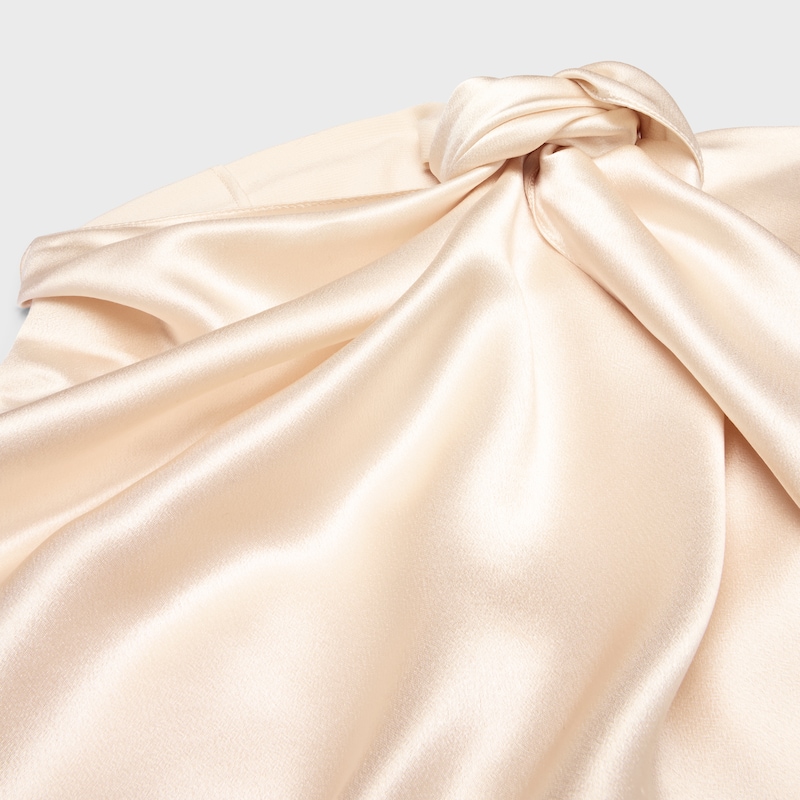 draped dress in silk satin