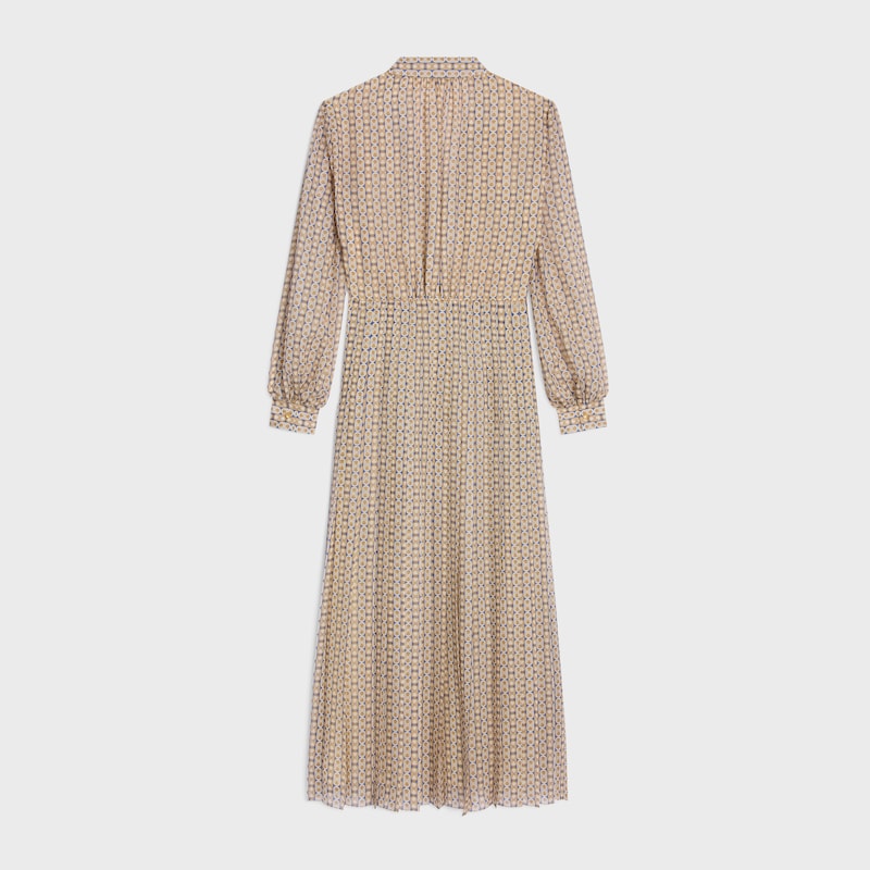 long shirt dress in wool silk etamine