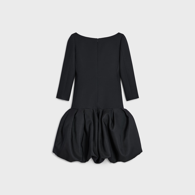 boule skirt dress in wool and silk cady