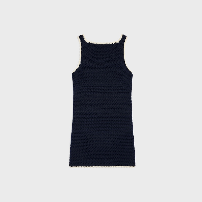 mini dress in crocheted cotton