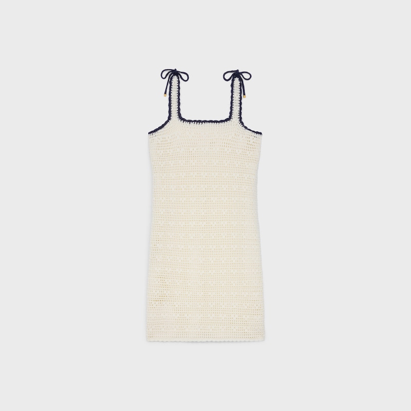 triomphe mini dress in crocheted cotton