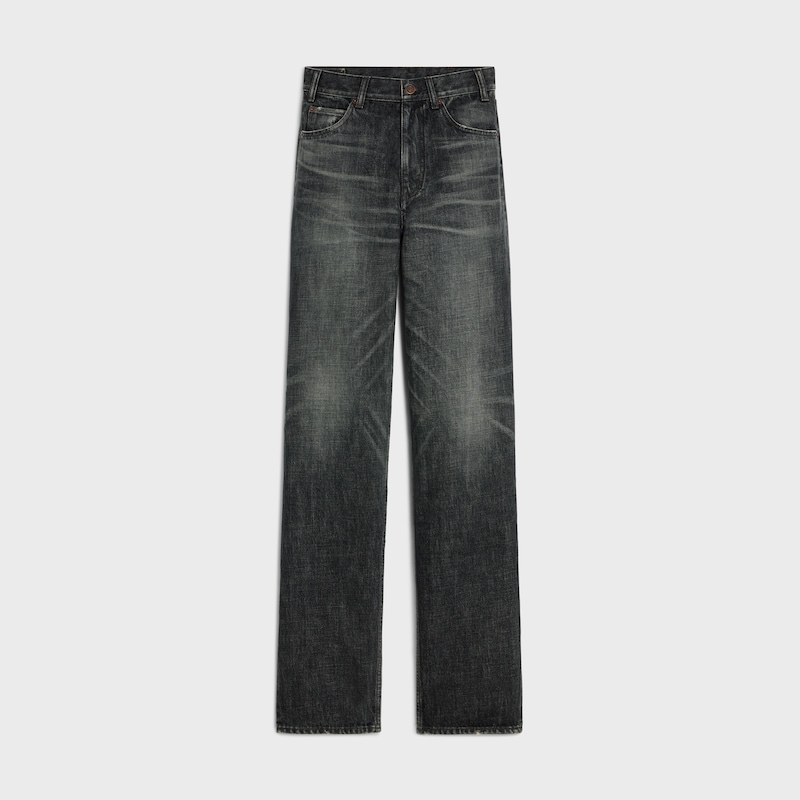 kitty jeans in black ice rinse wash denim