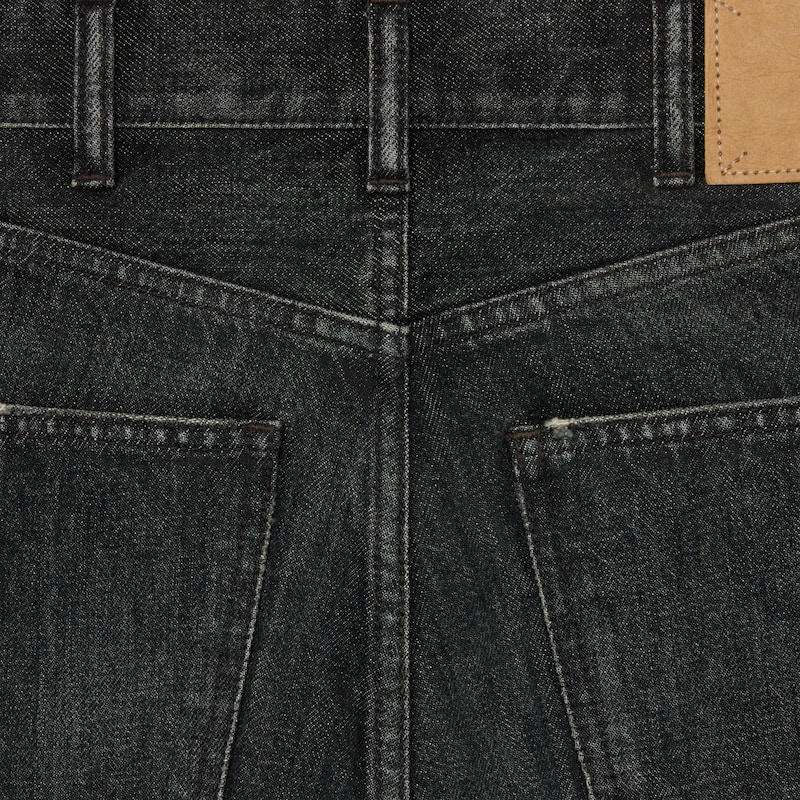 kitty jeans in black ice rinse wash denim