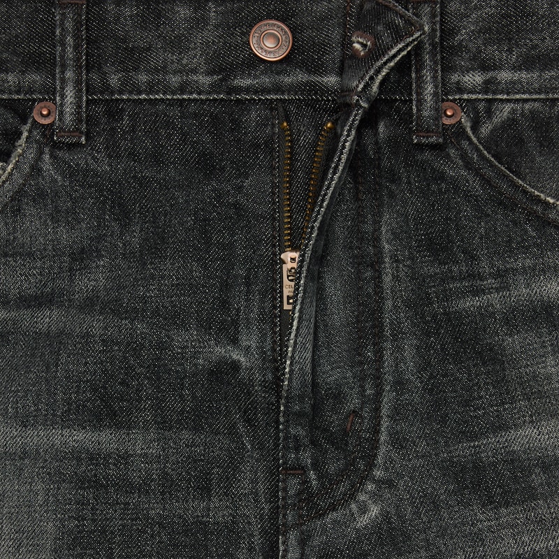 kitty jeans in black ice rinse wash denim