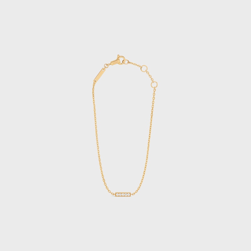 celine line bracelet in yellow gold and diamonds